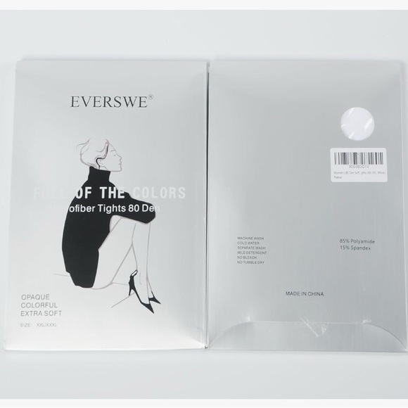 White Opaque Tights - Picture 4 of 4